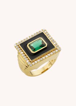 BAGUE - GREEN STONE TANYA